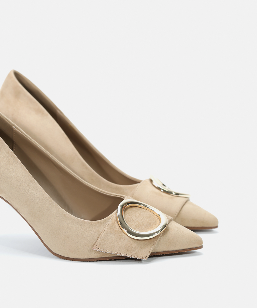 Zapatos tacón adorno metálico image number null